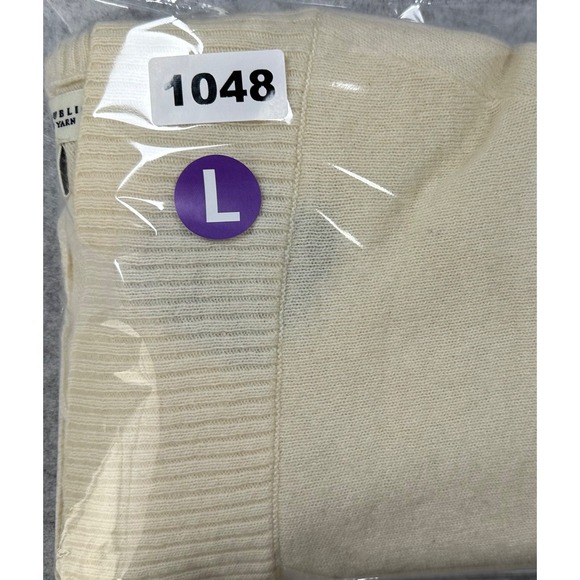 BANANA REPUBLIC Women's L Ivory Cashmere & Wool Blend Short Sleeve Shrug Sweater - Picture 12 of 12